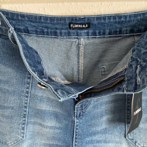 Flamingals female denim shorts - Picture 3 of 6